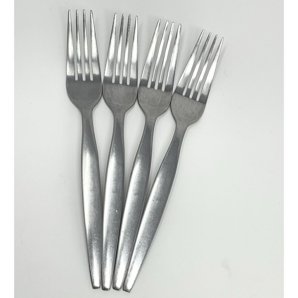 ONEIDA TERESA Stainless Steel Satin Dinner Forks 8.25” Set Of 4 Discontinued